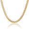 RWQIAN Edelstahl Klassische Kette Herren Gold 9mm Panzerkette Männer Link Chain Cuban Kette 51CM Hip-Hop Halskette