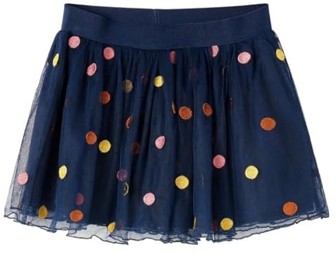 Kinder Tüllrock Punktmuster Rock Kinderrock Ballettrock Minirock Marineblau 128