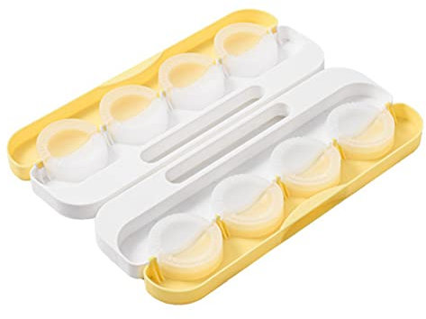 Acfthepiey Stampo per ravioli fai da te Wonton, macchina per ravioli, a forma di mezzaluna, attrezzatura per impasto, giallo