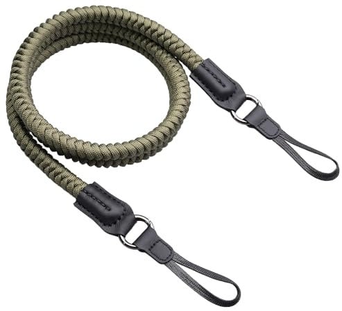 VKO Camera Strap, Quick Release Shoulder Strap, Paracord Woven Portable DSLR Camera Neck Strap, Green