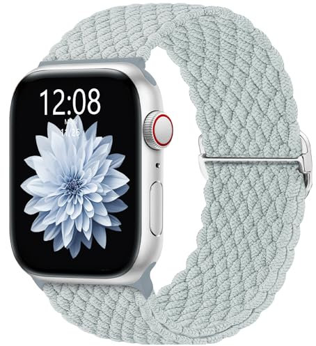 AMSKY Correas de Trenzada Compatible con Correa Apple Watch 40mm 46mm 41mm 44mm 42mm 45mm 38mm 49mm Mujer Hombre, Textil Correa Compatible con iWatch Series 10 9 8 7 6 5 4 3 2 1 Se Ultra