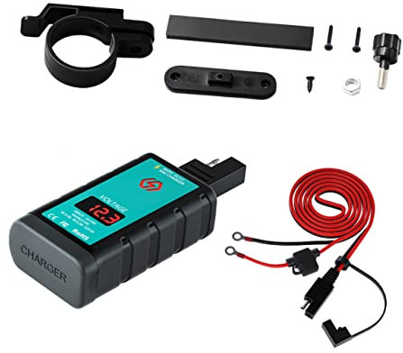 Mobestech Fast Charge Charger for Motorcycle Sae to Type-c and Usb Port Charging Adapter Cable Motorcycle Charging Adapter for Smartphone