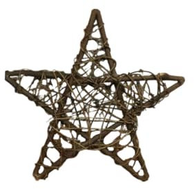 TOPPERFUN 1 Stück Partydekorationen bürodeko büro Dekoration Rattan Weihnachtsbaumspitze Stern Ornament Weihnachtsgirlande Tischdekorationen Rattenverzierung Fenster schmücken Vase Zylinder