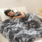 COOVA Ultraweiche Kunstfell-Überwurfdecke – flauschige, gemütliche Mikrofaser-Decken, warme, dicke Plüsch-Sherpa-Fleece-Überwurfdecke für Couch, Bett, Sofa, ideales Geschenk für Frauen. (Batik-Grau,