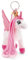 Porte-clés Lissy PONEY Licorne Tamani 10cm blanc - Pendentif animal avec anneau métallique pour accrocher aux clés, à la corde, au sac et plus encore