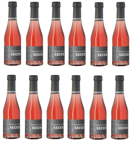 12x 0,2l - Brogsitter - Secco - Rosé - Piccolo - Deutschland - Rosé-Perlwein trocken