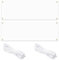 MIPIACE 2er-Pack 200x100cm Großes Leeres Banner Weiß Selbst Gestalten mit Ösen Polyester Banner Personalisiert mit 6m Hängendem Seil für Partyfeiern für Geburtstag DIY Painting Outdoor
