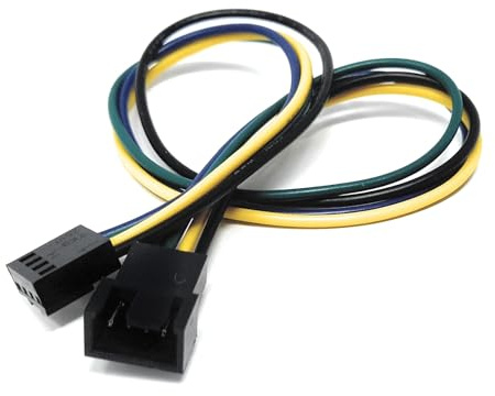 DRUT 1pcs. 30cm PWM Fan Extension Cable, 4-pin Male to Female for Computer Cooling Fans 1ft