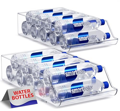 Sorbus 2-Pack Water Bottle & Can Organizer – Drink Holder for Refrigerator, Pantry, Kitchen Storage & Organization