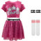LOLANTA Abiti da Ballo per Ragazze con Paillettes, Abiti da Ballo Hip Hop Jazz Scintillanti, Top Corti con Gonna, Rosa, 8-9 Anni, 140