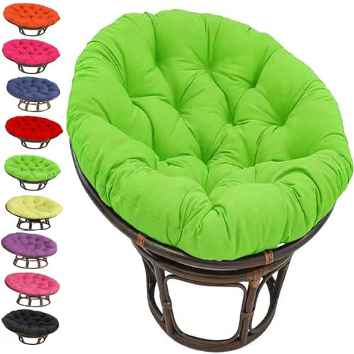 Generisch Grass Green,140 * 140cm, Papasansessel Kissen, Polster Rund Papasan Sessel,Garten Stuhlauflage für Schwenksessel, Polyrattan Sessel,für Indoor/Outdoor Kissenstärke 13-15cm