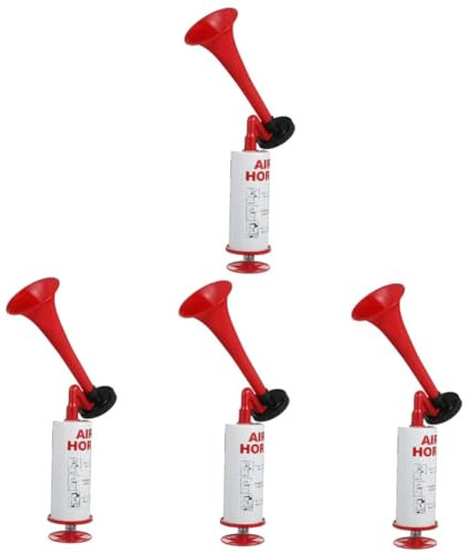 TOYANDONA 4 Stücke Jubeln Horn Prop Air Horn Spielzeug Für Fußball Spiele Hand-pumpe Fußball Party Favors Krachmacher