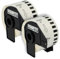 vhbw 2x Etiketten-Rolle mit Halter 50mm x 30,48m (1 Etikette) kompatibel mit Brother PT QL-600, QL-580 Series Etiketten-Drucker - Premium