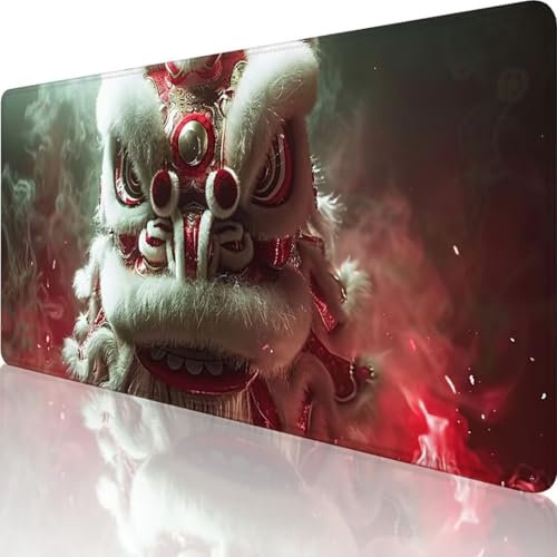 Rosso Tappetino Mouse xxl 1200x600 mm, Tappetino Mouse Gaming Cartone Animato Mousepad Esteso, Migliora Precisione e Velocità, Tappetino Scrivania Pc Impermeabile per Ufficio e Accessori Gaming H-W
