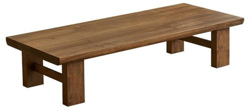 Niedriger Massivholz-Tisch für Bodensitz, Holz-Couchtisch für Wohnzimmer und Empfangsraum, Bodensitz, Esszimmermöbel, Knietisch zum Sitzen auf dem Boden