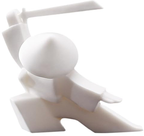 TOPBATHY Porta incenso Scultura Bastone Incenso Stand Statua Guerriero Giapponese Aroma Bruciatore di incenso Retro Stufa Cono Bruciatore di incenso Decorazione Cinese Ceramica Bianca