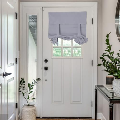 Maritown Door Window Curtains 1 Panel No Drill Blackout Privacy French Door Blinds Front Door Curtain Stick on Shades for Patio Door Backdoor Classroom Glass Door Window Cover