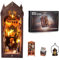 shrike Book Nook Kit, Maison de Poupée Magique DIY, Booknook, Kit Maison Miniature, Puzzle 3D en Bois, Éclairage LED, Cadeau Déco, Décoration pour Étagère de Bibliothèque