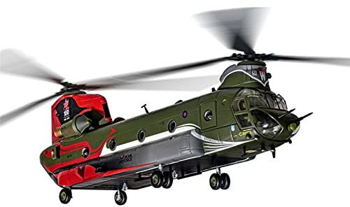 BMAONZ Kleinen Modellflugzeugen 1 72 US Army CH-47 for Helicopter Royal Air Force 100 Years Bemaltes A34215 Statisches Modell Miniatur Modelle
