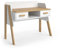 VitaliSpa Schreibtisch Malia, Arbeitstisch für das Büro, Weiß/Eiche, 97 x 51 cm