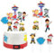 6 Stück Tortendeko Geburtstag,4 Jahre Acryl Happy Birthday Kuchen Deko,Kuchenaufsatz,Muffin Geburtstag Deko,Cupcake Topper,Cake Decoration für Junge Mädchen Themen Kindergeburtstag Party