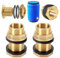 Begpoee 2 Piezas Conector de Tanque de Agua de Latón, Rosca para Barril de Agua, Con Rosca Exterior de 1/2 Pulgadas x Rosca Interior de 3/8 Pulgadas, Para Grifos, Baldes y Tanques de Agua(Amarillo)
