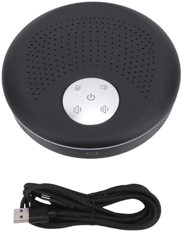 Cheotime USB Lautsprecher, Konferenz Computer Lautsprecher mit Mikrofonkonferenzlautsprecher für Home Office Anrufe, 360 Grad Verbesserung der Sprachabholung, Lärmreduzierung