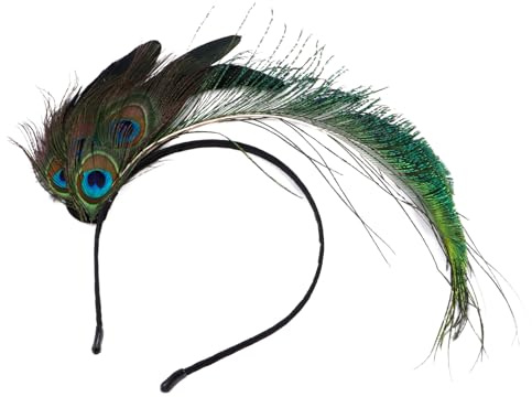 Pfauenfeder Eleganter Haarreif Kopfschmuck, für Mädchen für Feste | Feine Federdetails, Besonderes Design, Schmückt Frisuren, für Faschingsball und Festivals Geeignet
