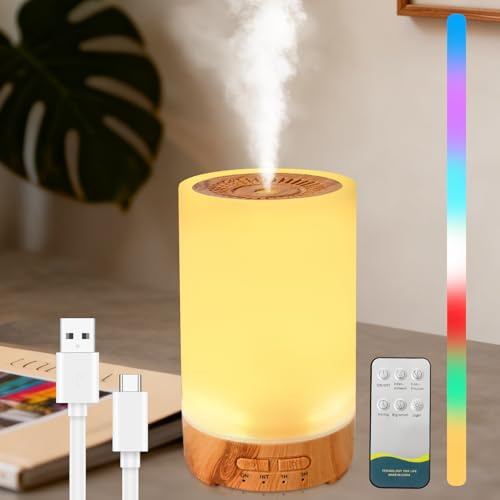 LED Aroma Diffuser, 150ML Ultraschall Luftbefeuchter Duftöl Duftdiffusor 7 Farbe LED mit Timer Einstellung Elektrische Duftlampefür Ätherische Öle Aromatherapie für Zuhause Schlafzimmer Yoga