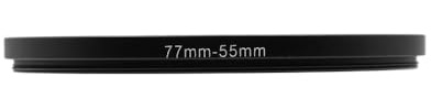 77-55mm Step-Up- & Step-Down-Ringe aus Metall | Objektiv- & Filteradapter für Kameras | Adapterring 77 mm Objektiv auf 55 mm Filter