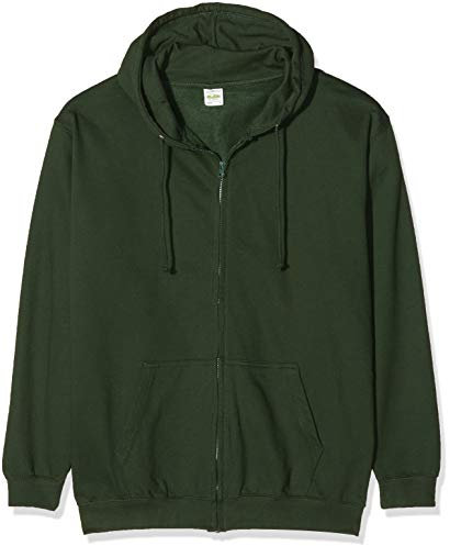 AWDis Just Hoods Men's Zoodie Hoodie, Green (Forest Green), Large