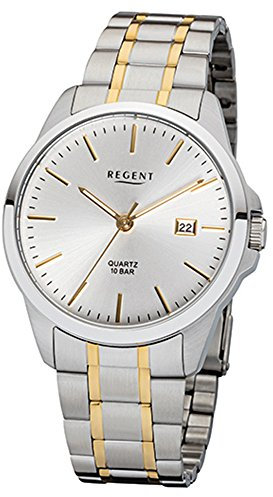 REGENT Uhr - Herrenuhr bicolor mit Datum - F1013