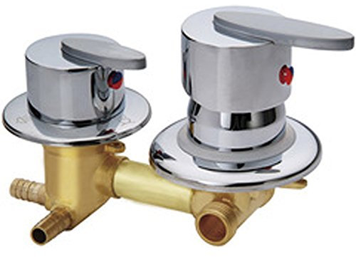 Robinet de sortie mitigeur d'eau de douche à 4 voies en cuivre, pas avec filetage