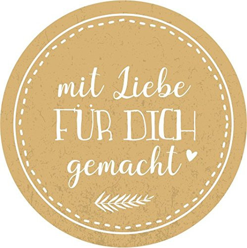 wolga-kreativ 80 Geschenk Aufkleber Marmeladen Sticker - Mit Liebe für DICH gemacht - Gastgeschenke Hochzeit - Etiketten Selbstklebend für Gastgeschenke, Feiertage und Hausgemachte Leckerein