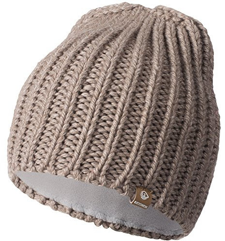 GIESSWEIN Strickmütze Giebel - Warm gefütterte Merino Mütze, Unisex High Beanie für Damen & Herren, Winter Mütze mit Fleece Futter