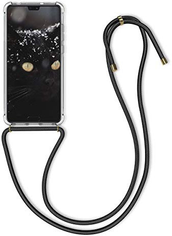 kwmobile Necklace Case kompatibel mit Huawei P20 Pro Hülle - Silikon Cover mit Handykette - Band Handyhülle Transparent