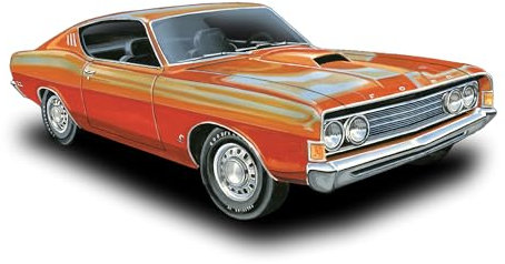 AMT Ertl 1969er Ford Torino Cobra Fastback Mehrfarbig