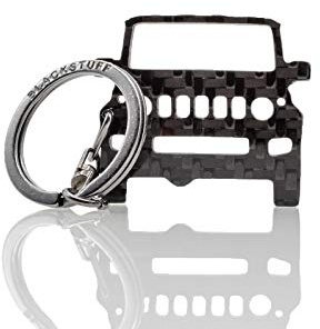BlackStuff Carbon Karbonfaser Schwarz Schlüsselanhänger Kompatibel mit Jimny 2018+ BS-951