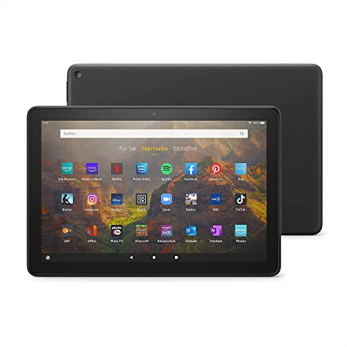 Amazon Fire HD 10-Tablet, Zertifiziert und generalüberholt | 25,6 cm (10,1 Zoll) großes Full-HD-Display (1080p), 32 GB, schwarz – mit Werbung |