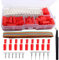 RUNCCI-YUN 60 Sets 360Stück JST-SYP Steckverbinder Kit，2.54mm JST stecker,BEC stecker buchse,2Pin Crimpklemmen Steckverbindersatz+JST BEC kabel（1.0m）（Rotes ）für Lipo LED RC Stecker