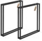LAMO Manufaktur Tischbeine für Schreibtisch Esstisch, Frame, Vierkantprofil 20x20 mm, Tischgestell 80x72 cm (BxH), Schwarz, 2 Stück, LTS-18-L-FF-9005