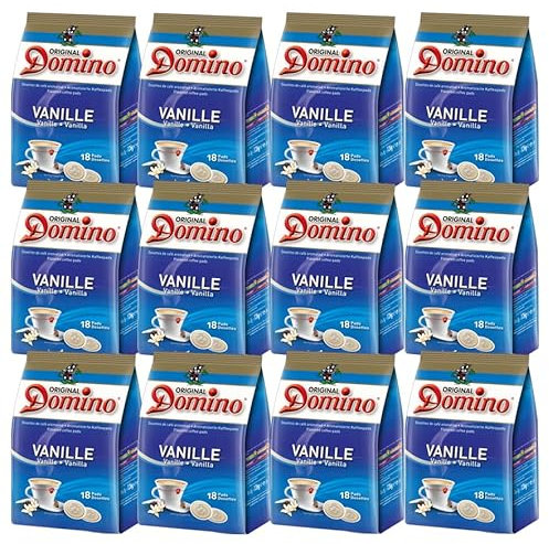 DOMINO | 12x18 dosettes de café aromatisé à la Vanille | COMPATIBLES SENSEO®