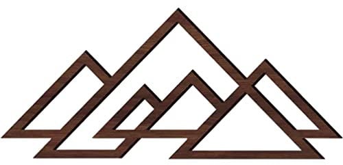 Beavorty Decorazione Murale Legno Forma di Montagna Arte da Parete Legno per Casa e Giardino Stile Rustico e Astratto Facile da Installare per Soggiorno e Noce