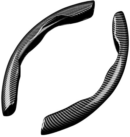 Carbon Anti Rutsch Lenkradabdeckung Lenkrad Abdeckung Lenkrad Booster Cover Universal Auto Lenkradbezug 38CM Kohlefaser Lenkrad Universal Lenkradhülle Auto Lenkradschoner für Meisten Auto, SUV, LKW
