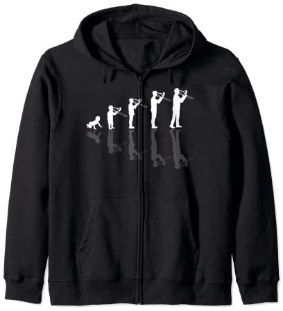 Evolution - Posaunist & Posaune Geschenk für Posaunenspieler Kapuzenjacke