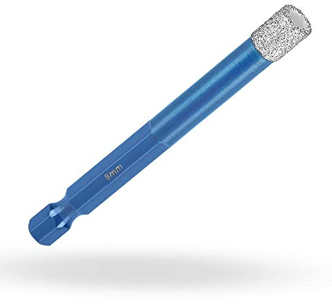 Profi Fliesenbohrer 8mm BIT Adapter - Diamantbohrer für Feinsteinzeug, harte Fliesen uvm. Diamantbohrkrone für Bohrmaschinen | rendech® Markenqualität