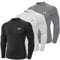 MEETYOO Herren MU27T Shirt, Schwarz + Grau + Weiß, L