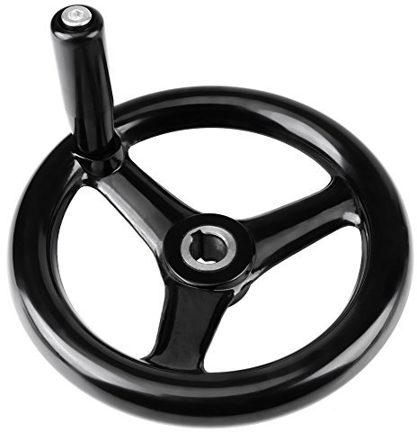 Roue manuelle de 200 mm de diamètre extérieur, roue en bakelitrad à 3 rayons avec poignée rotative pour fraiseuse