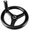 Roue manuelle de 200 mm de diamètre extérieur, roue en bakelitrad à 3 rayons avec poignée rotative pour fraiseuse