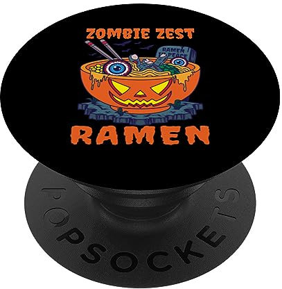 Bol à ramen Zombie Zest imprimé pour Halloween PopSockets PopGrip Interchangeable